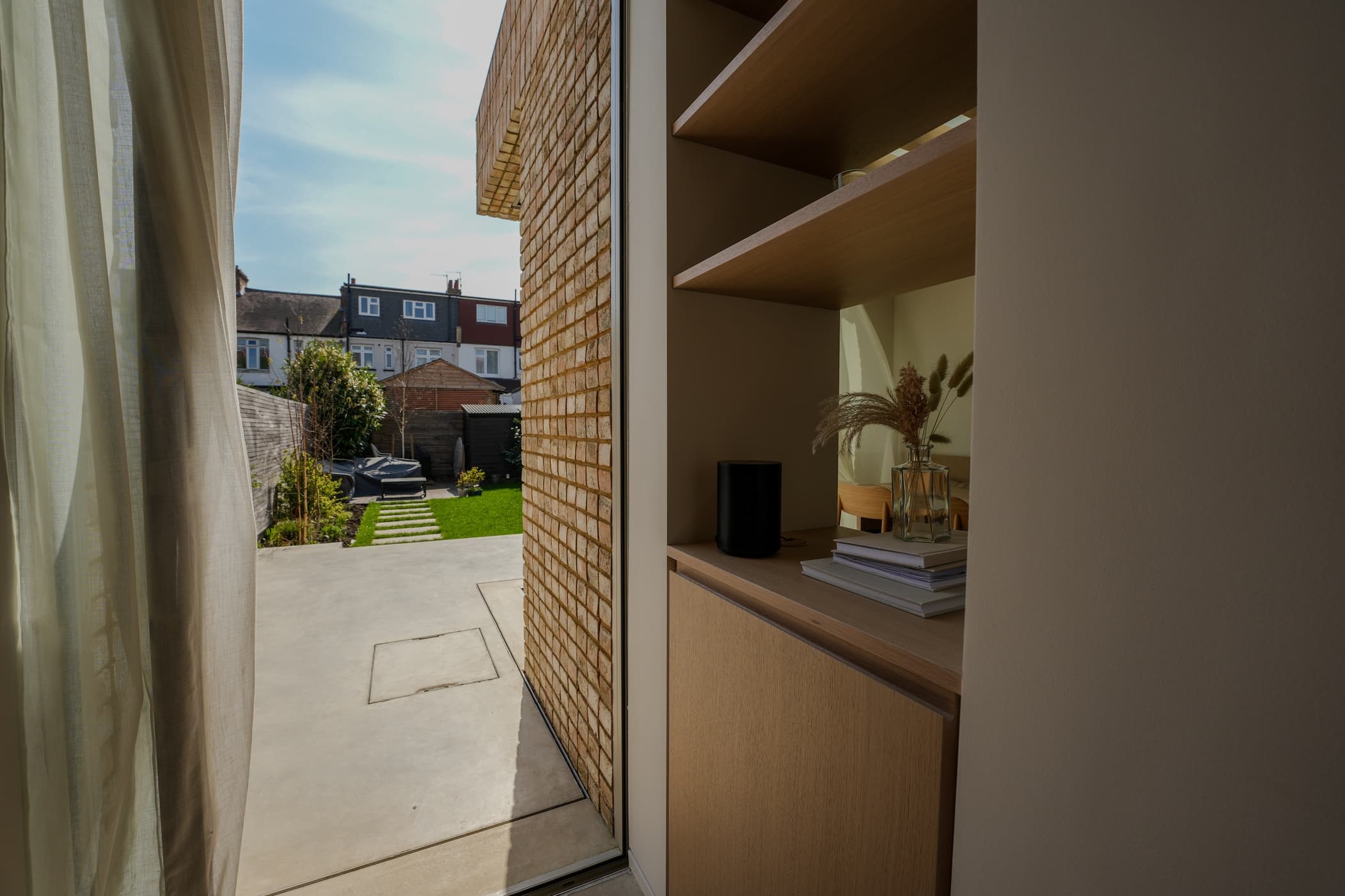 Open indoor and outdoor extension view